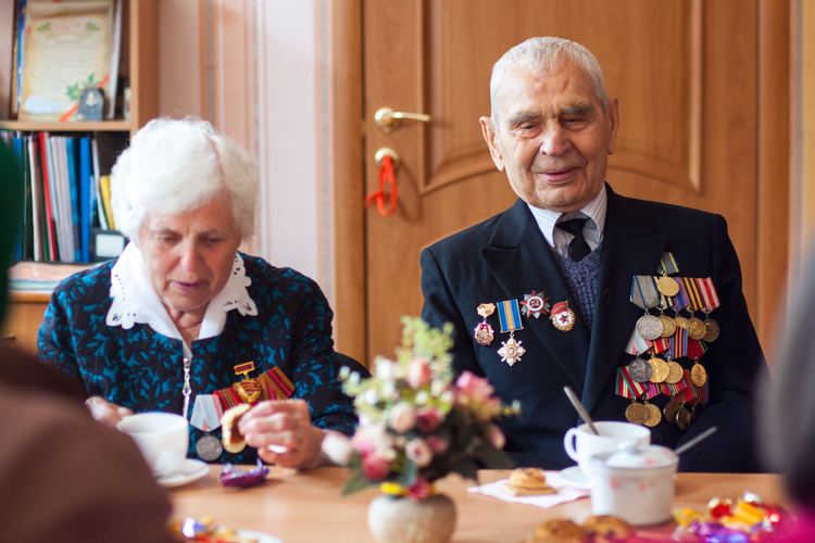 Veteranen am Tag der Befreiung